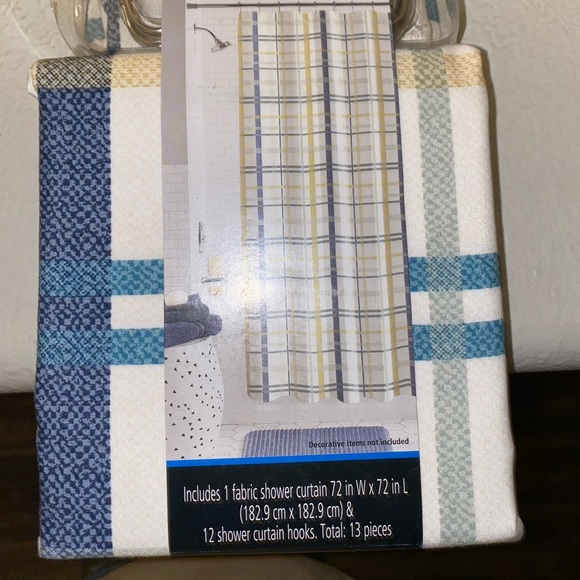 Mainstays Fabric Shower Curtain with Hooks - Picture 1 of 1